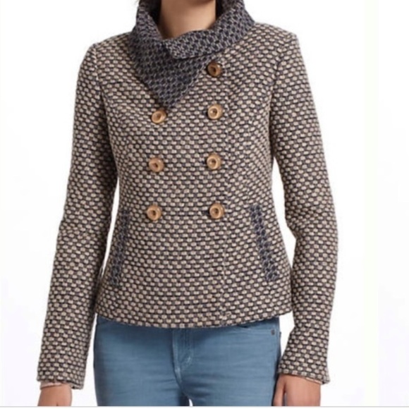 Tabitha Ottawa Coat Wool blend double breasted button up wool neck - Picture 2 of 11